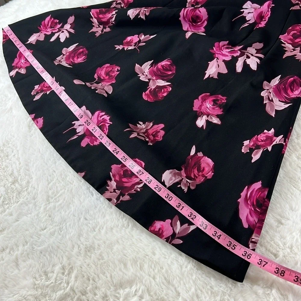 Kate Spade NY Painterly Rose A Line Skirt 2 Fit Flare Pockets Classic Lined Read